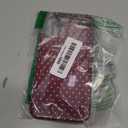 Compatible with iPhone 16 Plus Case, Fashion Cute Polka Dot Pattern Aesthetic Design for Women, Soft TPU and Hard Back Shockproof Phone Case for iPhone 16 Plus 6.7 inch, Wine Red