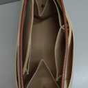 DOIAPUOS Felt Purse Organizer Insert for Longchamp Le Pliage L Bag Handbag Leather edge Longchamp Organizer Insert (Beige, Large)