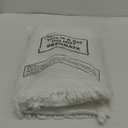 91 x 71 Extra Large Outdoor Picnic Blanket Woven Cotton Yarn Oversize Beach Blanket with Fringe Bohemia Machine Washable Sandproof Portable for Spring Summer Camping Beach(White)