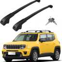 Roof Rack Cross Bars Compatible with Jeep Renegade 2015-2024, Adjustable Aluminum Heavy Duty 300 LBS Anti-Theft Lock Cargo Carrier Rooftop Crossbar Accessories for Bike, Basket, Snowboard, Luggage
