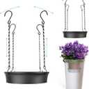 Adjustable Planter Inserts for Large Pots, Made of Thickened PP Material. They Can Be Used as a Substitute for Plant Risers for Inside Pots. Used to Reduce Soil Filling (2, medium size for 12"-18")