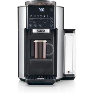 De'Longhi True Brew Drip Coffee Maker, Built in Grinder, Single Serve, 8 oz to 24 oz, Hot or Iced Coffee, Stainless, CAM51025MB