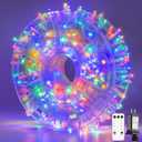 JMEXSUSS 132ft 400 LED Christmas Lights Indoor Outdoor Waterproof, 8 Modes Multicolor Christmas Tree Lights Plug in with Remote, Twinkle String Light for Bedroom Party Tree Christmas Decor