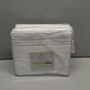 Clara Clark Bed Sheets, Premier 1800 Series 4 Piece Bed Sheet Set, Deep Pocket, Wrinkle, Fade, Stain Resistant, Luxury Soft Bedding Sheets & Pillowcases, King, White