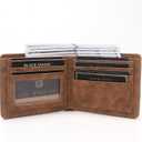 THTCSQ Godfather Gifts,Leather Wallet for Men, Engraved Personalized Leather Wallet,Father's Day Gift, Birthday Gifts,Christmas Gifts,Thanksgiving Gifts (Best Godfather)