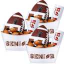 Pickmesh 3 Pcs Football Senior Night Sport Gift Basket, Senior 2026 Graduation Gift Basket, 4.5l Plastic Sport Theme Oval Storage Tub for Football 2026 Decor Party Favors