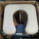 Medline Drop Arm Commode with Padded Seat and Backrest, Durable Toilet Chair for Adults and Seniors, Removable Pail, Splash Guard, Drop Down Arms for Easy Transfer, 350 lb. Weight Capacity, Tan