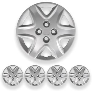 Hubcaps 14 Inch for Honda Civic  Set of 4 Silver Wheel Covers  Bolt-On Hub Caps for Honda Civic  Durable Replacement Hubcaps for 14  Easy Installation - Revion Automotive