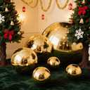 Inflatable Mirror Ball Set - Airtight PVC Spheres for Parties, Weddings, and Events. Perfect for Decoration, Hanging, and Displays. Includes Electric Pump (Gold, 24in-2pk_32in_39in_47in_71in)