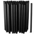 Black Jumbo Smoothie Straws, Black Disposable Wide-mouthed Large Milkshake Straws 9'' Inches High/Tall 100 pack