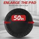 Rebounder Trampoline for Adults, 50" Foldable Spring Fitness Trampoline - 450 lbs Capacity, Quiet & Stable Indoor/Outdoor Exercise Equipment for Cardio Workout, Black