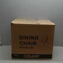 COLAMY Upholstered Dining Chairs Set of 6, Modern Fabric Dining Room Kitchen Side Chair with Padded Seat and Wood Legs for Restaurant/Cafe, Beige