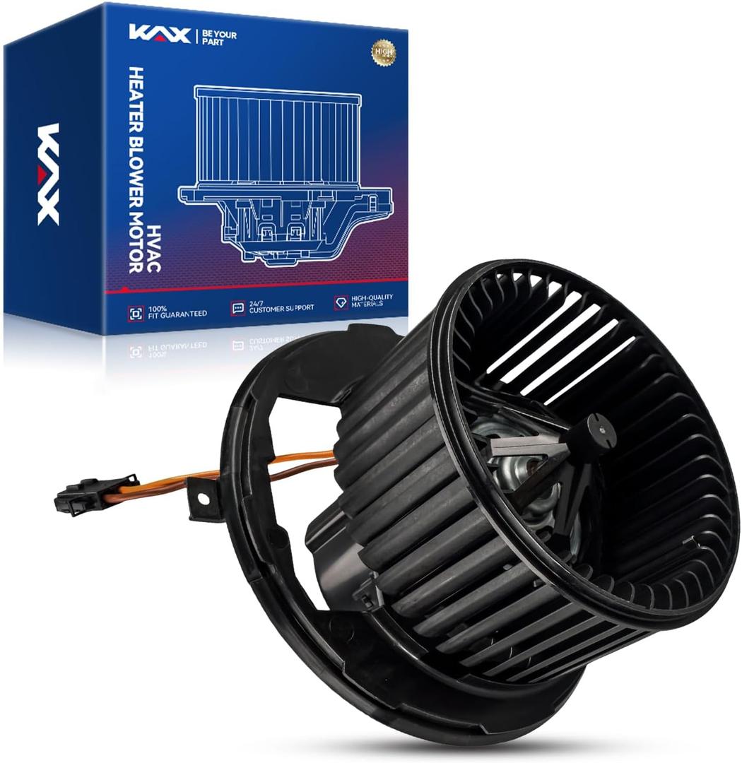 KAX AC Blower Motor Compatible with A3 06-13, TT 08-15, Beetle 12-19,CC 12-17,EOS 09-16,Golf 06-14,GTI 06-14,Jetta 05-18,Passat 12-22,Passat CC 09-12,TIGUAN 12-17 - Replaces# 75034 700241