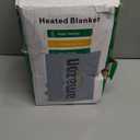 Electric Blanket Heated Throw, Soft Flannel 50"x60" Heating Blanket with 8 Hours Auto Off 10 Fast Heating Levels Machine Washable Sherpa Heated Blanket with Overheating Protection