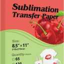 Sublimation Paper Heat Transfer Paper 8.5x11 inch A4 130 Sheets for Any Epson HP Canon Sawgrass Inkjet Printer with Sublimation Ink for Mug, T-Shirt,Light Fabric DIY 125gsm