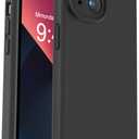 Vooii Compatible with iPhone 13 Case, Liquid Silicone Upgrade [Camera Protection] [Soft Anti-Scratch Microfiber Lining] Shockproof Phone Case for iPhone 13 6.1 inch - Black