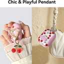 Compatible with AirPods Pro 3 Case with Safety Lock, Cute Pretty Aesthetic AirPods Pro 3 Case Cover with Keychain, Soft TPU Protective Shockproof Case for Women Girl