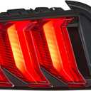 VRC For Ford Mustang 2018-2023 LED Tail light Assembly TailLight Replacement Sequential Turn Signals Rear Lamp Left Driver Side OE Style (Red Inner&Driver)