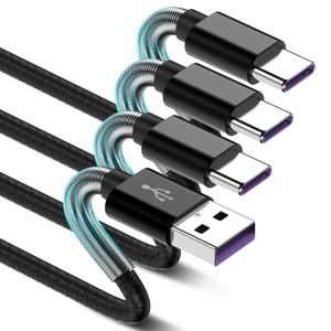 [3Pack 3ft] Compatible with Samsung Galaxy S9 S10 S8 Plus Charger Cord(3A Fast Charging), TPE USB C Type Charger Cable,USB A to Type C Replacement for Samsung A32/A12/A10e/A20/A51/Note 20/9/8LG-Black (3Foot)