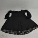 Gothic Vintage Lace Patchwork Women Dress Plus Size Goth Bandage Ladies Spaghetti Strap Dresses (Large, Black)