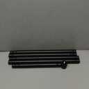 Curtain Rods for Windows 32 to 96 Inches - Black 1 Inch Diameter Curtain Rods, Adjustable Heavy Duty Curtain Rod with End Cap Style, Easy Installation and Modern Design