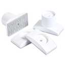 Wall Nanny Extender - 2.5 Inch Baby Gate Extension Kit (Made in USA) Extends Pressure Mounted Gates + Protects Walls + Stabilizes Gate - for Child, Pet & Dog Gates, Works on Stairs, Protector (4 Pack) (White)