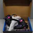 2PM SPORTS Vinal Girls Adjustable Flashing Inline Skates, All Wheels Light Up, Fun Illuminating Skates for Kids Men Adult Women and Boys, Medium - Big Kid (1-4 US)