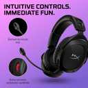 HyperX Cloud Stinger 2 - Wireless Gaming Headset Compatible with PC. Noise-cancelling Swivel-to-mute Microphone, Comfortable Memory Foam, UP to 20 hours of battery life,Black