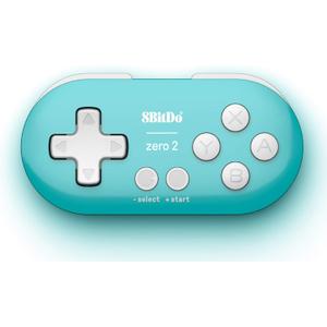 Nargos 8Bitdo Zero 2 Bluetooth Key Chain Sized Mini Controller for Nintendo Switch, Windows, Android and macOS (Turquoise Edition)