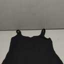 V FOR CITY Women's Cotton Tank Top with Shelf Bra Adjustable Wider Strap Camisole Basic Cami Tanks (Medium, Black)