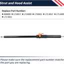 Strut and Hood Assist Compatible with Kenworth T680, for Peterbilt 579 Replace L716009 L716021 L716017 A99609 Hood Struts Shocks Lift Support