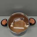 Gotham Steel 5 Quart Stock Pot Multipurpose Pasta Pot with Strainer Lid & Twist and Lock Handles, Nonstick Ceramic Surface Makes for Effortless Cleanup with Tempered Glass Lid, Dishwasher Safe (Graphite)