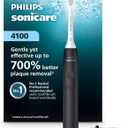 Philips Sonicare 4100 Series Electric Toothbrush - Sonic Toothbrush with Advanced Sonic Technology, Pressure Sensor, Two Intensity Settings, Smartimer & Quadpacer, Black, Model HX3681/24