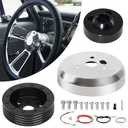 5 & 6 Hole Steering Wheel Hub Adapter Comapatible with GMC Chevy Pontiac Cadillac Truck Pickup (Black)