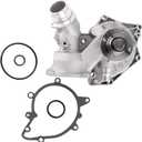 AW9465 Professional Water Pump Kit w/Gasket (For 4.4L;ENG. DESG:M62) Compatible With 1999-2003 for BMW 540i,99-01 740i 740iL,00-03 for BMW X5,03-05 Range Rover HSE [# 11510393336 PEB000030]