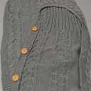 Zhanmai Winter Gray Blanket Knit Sleeping Bag Receiving Blankets Wrap Soft Warm Hat Mitten for Winter Cold Weather