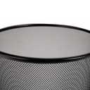 Seville Classics 2-Pack Steel Mesh Round Trashcan Wastebasket for Trash or Recycle in The Home, Office, or Garage, Black, 6 Gallon