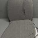 AAAAAcessories D-Shaped Chair Cushions, 2" Thick Dining Chair Pads with Ties and Removable, Machine-Washable Cover, 17" x 16", Set of 2, Khaki Gray