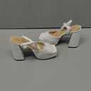 Modatope Platform Heels for Women Platform Sandals Womens Chunky Heel Open Toe Pumps Ankle Strap Womens Wedding Party Pumps Shoes, Size 6.5