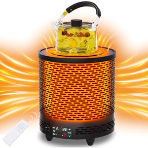 Space Heater, Voice Control Electric Heaters for Indoor Use, 360 Fast Heating 1500W Energy Efficient Portable Heater, Safe & 0dB Quite for Large Room, Desk, Office, Bedroom (Black) Space Heater, Voice Control Electric Heaters for Indoor Use, 360 Fast Heating 1500W Energy Efficient Portable Heater, Safe & 0dB Quite for Large Room, Desk, Office, Bedroom (Black)
