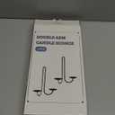 Wall Candle Holder Set of Two, Metal Black Candle Sconces Wall Decor, Hanging Candle Holder Fits Taper Candle/LED Tea Lights, Wedding Housewarming Gifts for Farmhouse Living Room Fireplace (Double-arm 2pcs)