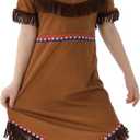 Native American Costume Girls Dress Indigenous American Indians Kids Cosplay 3-12 Years