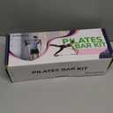 Upgraded Pilates Bar Kit with Resistance Bands Natural Latex for Women & Men, Heavy-Duty Stainless Steel Multifunctional Yoga Pilates Stick for Home Gym Exercise Fitness Equipment Full-Body Workouts (Grey Blue(30/40/50lbs))