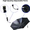 Tripod Umbrella with 360 Clamp, All-Weather Studio & Outdoor Photography, Filming, Observation (Black)