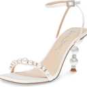 Betsey Johnson Women's Jacy Heeled Sandal (10, Ivory)