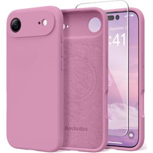 Magnetic for iPhone Air Case, Compatible with MagSafe, [Full Camera Protection][Screen Protector] Silicone Shockproof Protective Phone Case for iPhone 17 Air 6.5", Blackcurrant