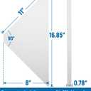 LEOPO 6 Pack Corner Mounting Shelf, Heavy Duty Corner Floating Shelves, Easy to Install Metal Corner Shelves, White