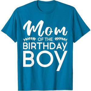 Mom of The Birthday Boy Family Kids Mommy Parents Mom T-Shirt