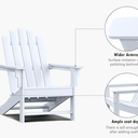 Adirondack Chair, 110°Ergonomics Plastic Extra Tall Adirondack Chairs, HDPE All-Weather Plastic Patio Outdoor Chair, High Foamed Polyethylene Fire Pit Chair