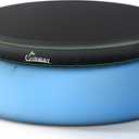 UIRWAY 8FT Round Pool Cover, Inflatable Pool Covers for Above Ground Pools with Elastic Cord - Snug Fit & Easy Set, Outdoor Swimming Pool Cover with 2 Reflective Strip Handles, Black